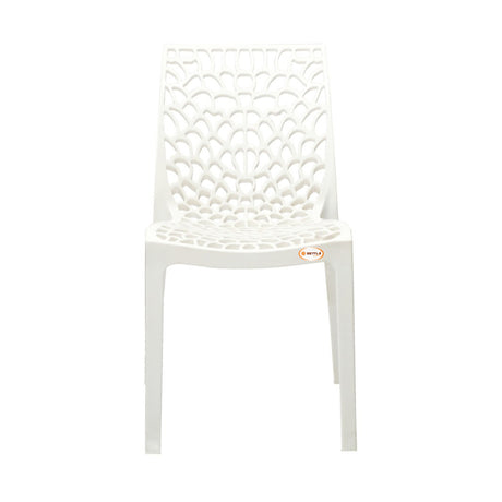 Settle Emperor Armless Plastic Chair - Milky White_2