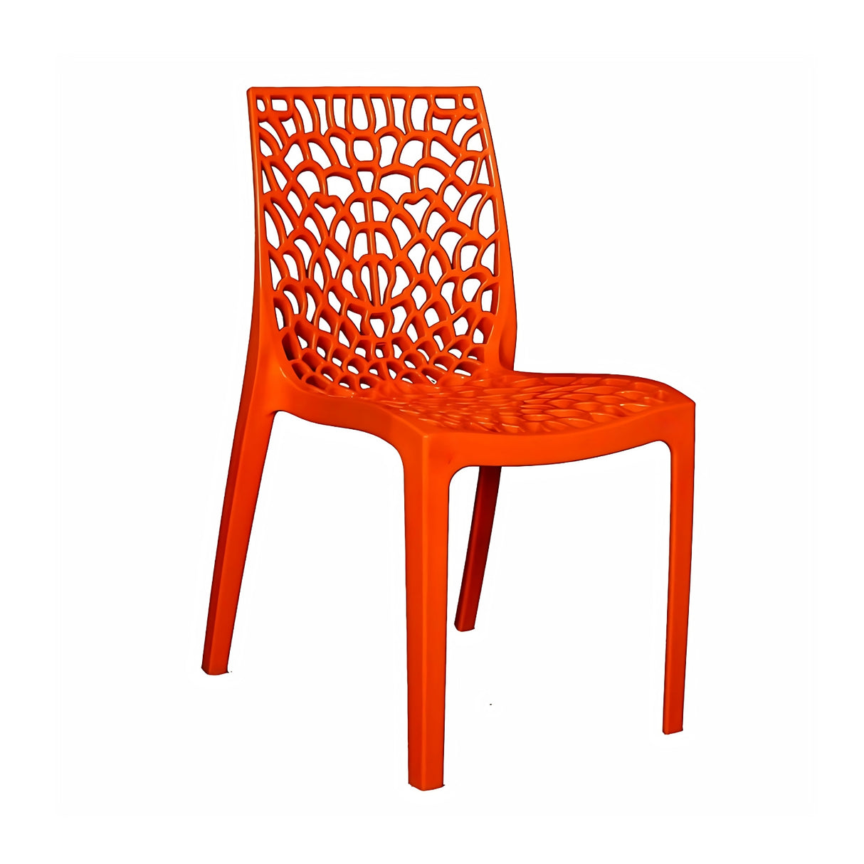 Settle Emperor Armless Plastic Chair - Orange_1