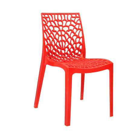 Settle Emperor Armless Plastic Chair - Red_1
