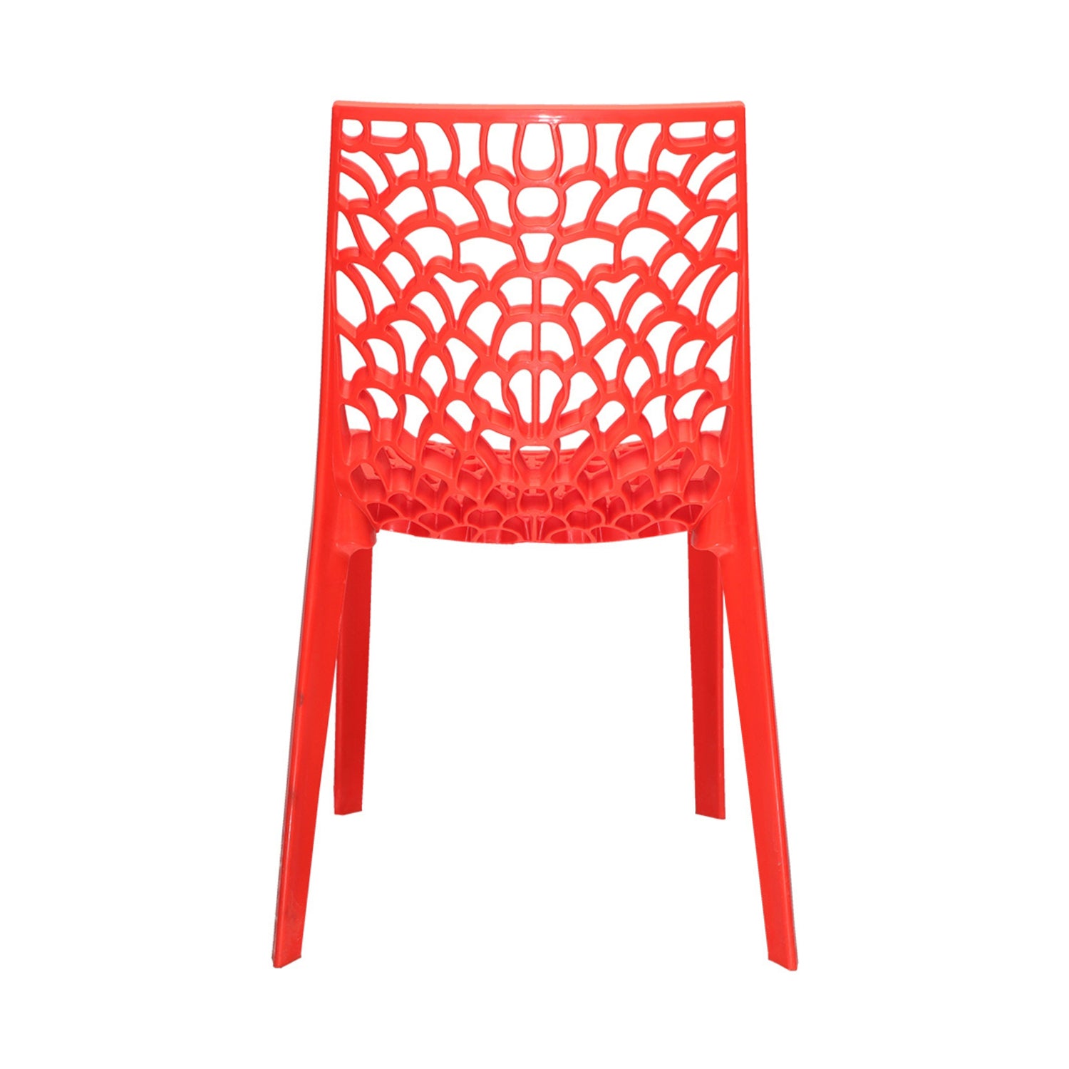 Settle Emperor Armless Plastic Chair - Red_3