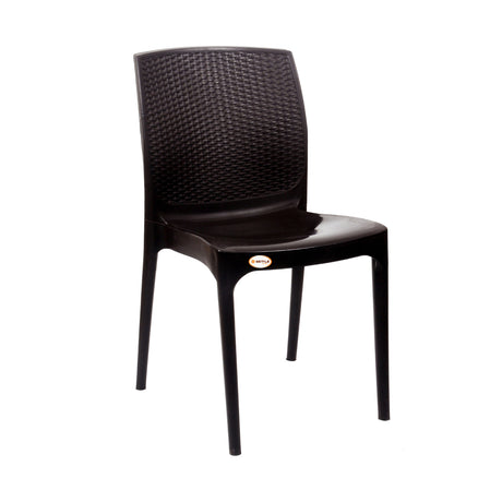 Settle Grandeur Armless Plastic Chair - Brown_1