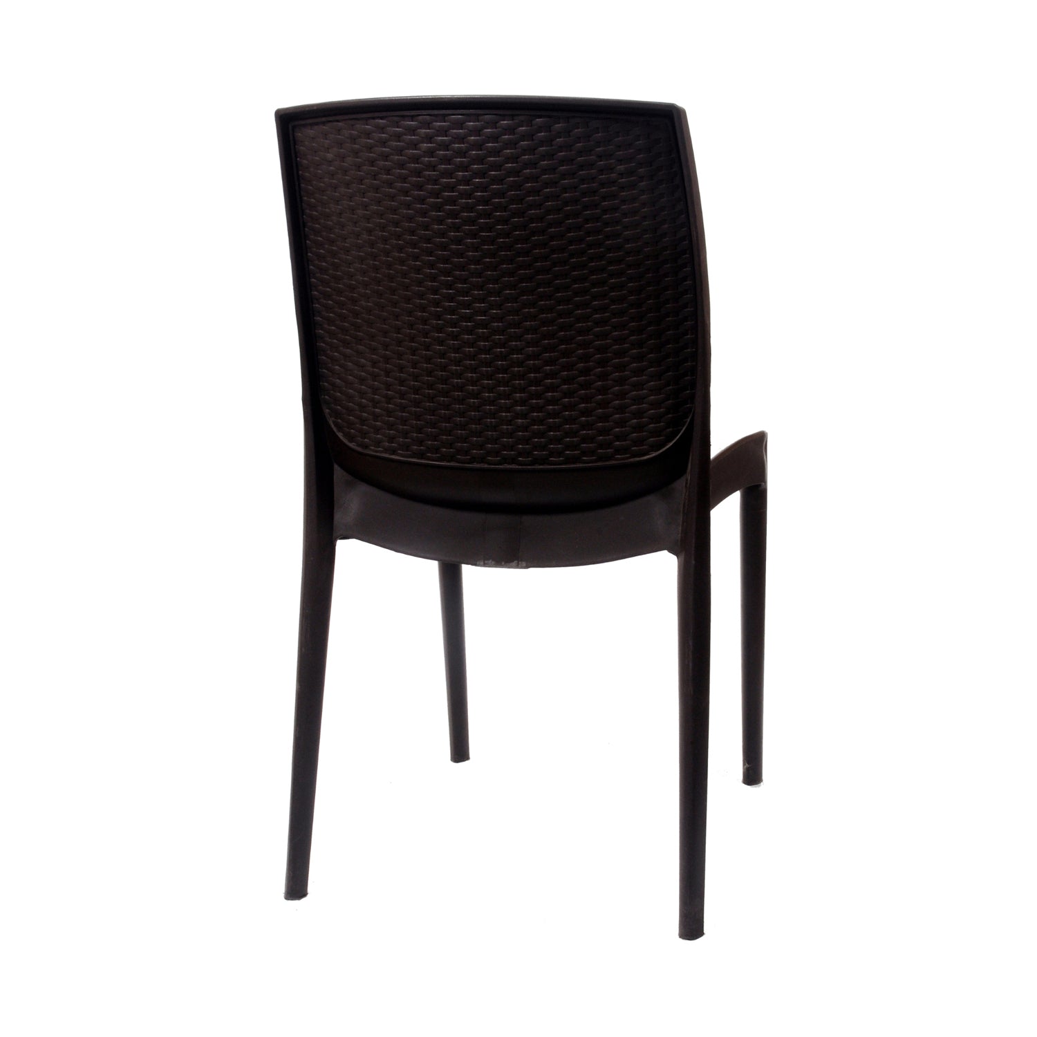 Settle Grandeur Armless Plastic Chair - Brown_3