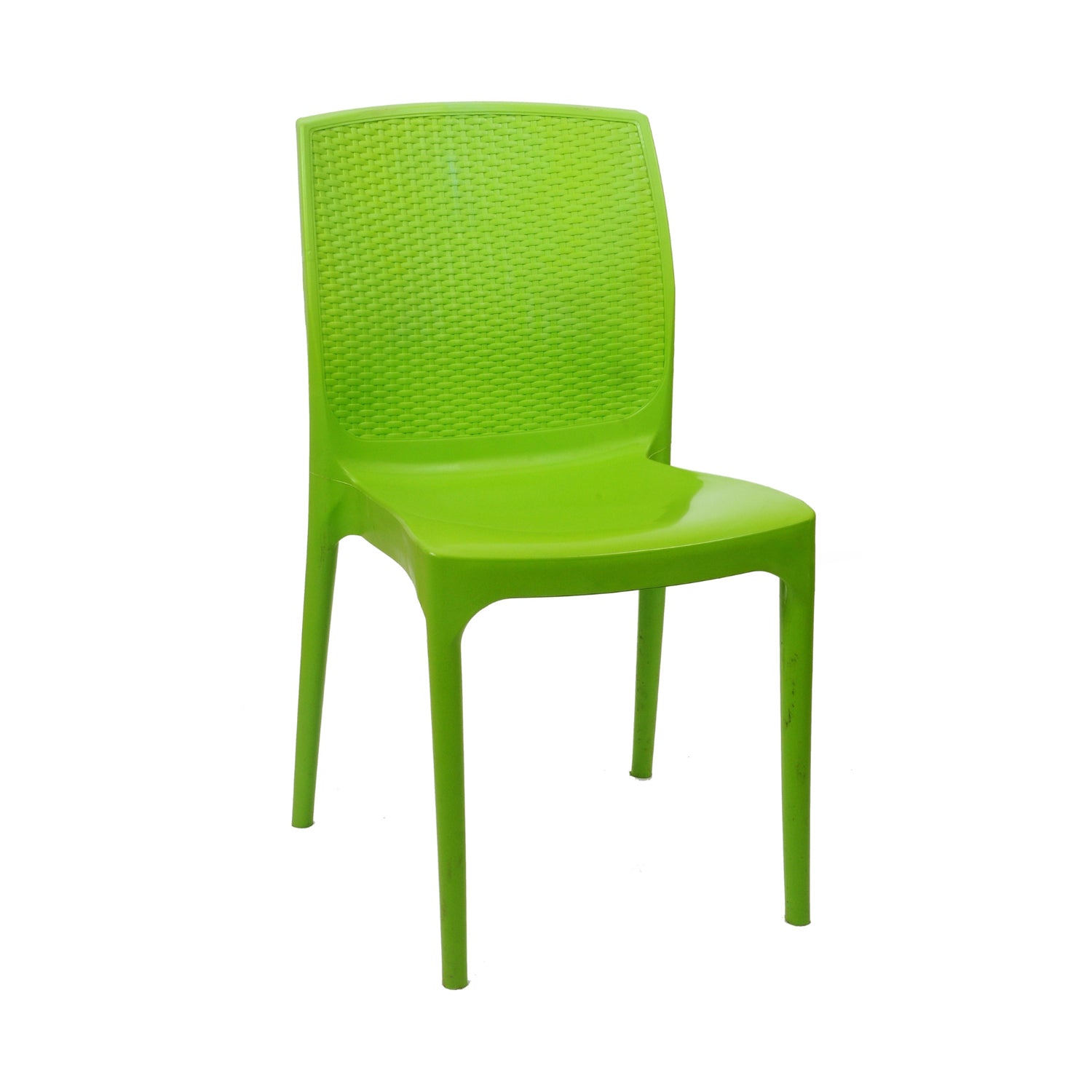Settle Grandeur Armless Plastic Chair - Light Green_1