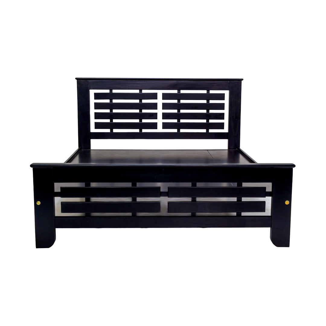 Settle Houston Elite Wooden Bed King Size - Dark Walnut Finish_2