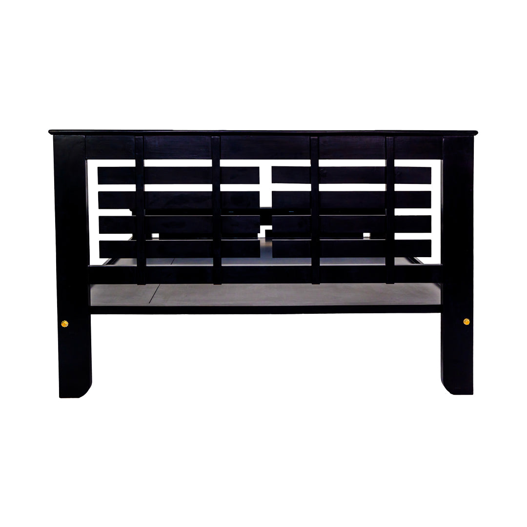 Settle Houston Elite Wooden Bed King Size - Dark Walnut Finish_4