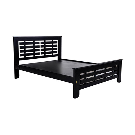 Settle Houston Elite Wooden Bed Queen Size - Dark Walnut Finish_1