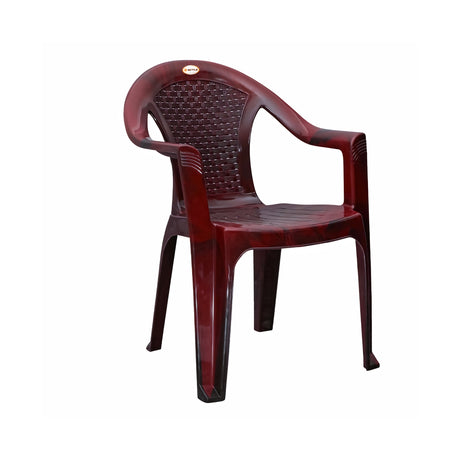 Settle Lite Arm Plastic Chair - Teakwood_1