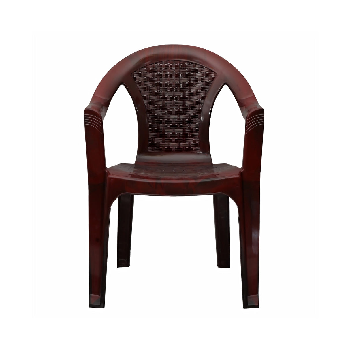 Settle Lite Arm Plastic Chair - Teakwood_2