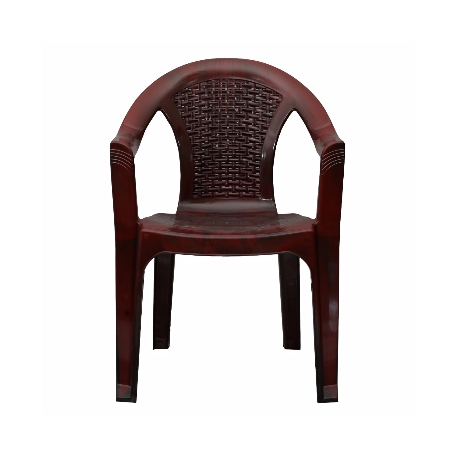 Settle Lite Arm Plastic Chair - Teakwood_2