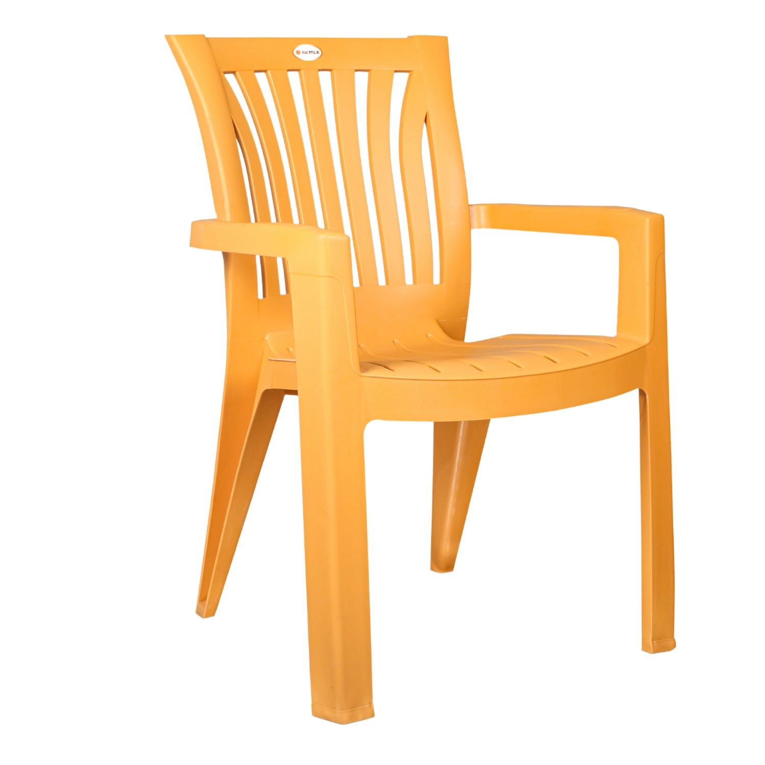 Settle Majestic Arm Plastic Chair - Amber Gold_1