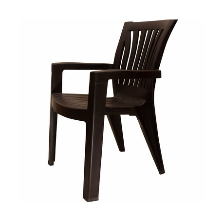 Settle Majestic Arm Plastic Chair - Brown_2