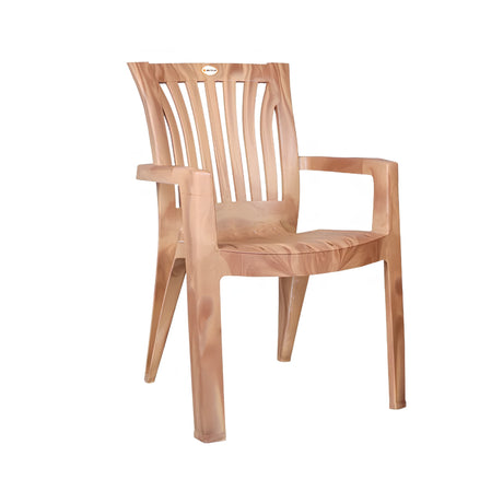 Settle Majestic Arm Plastic Chair - Teakwood_1