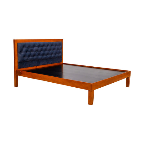 Settle Melbourne Sophisticated Wooden Bed King Size - Teak Finish_1