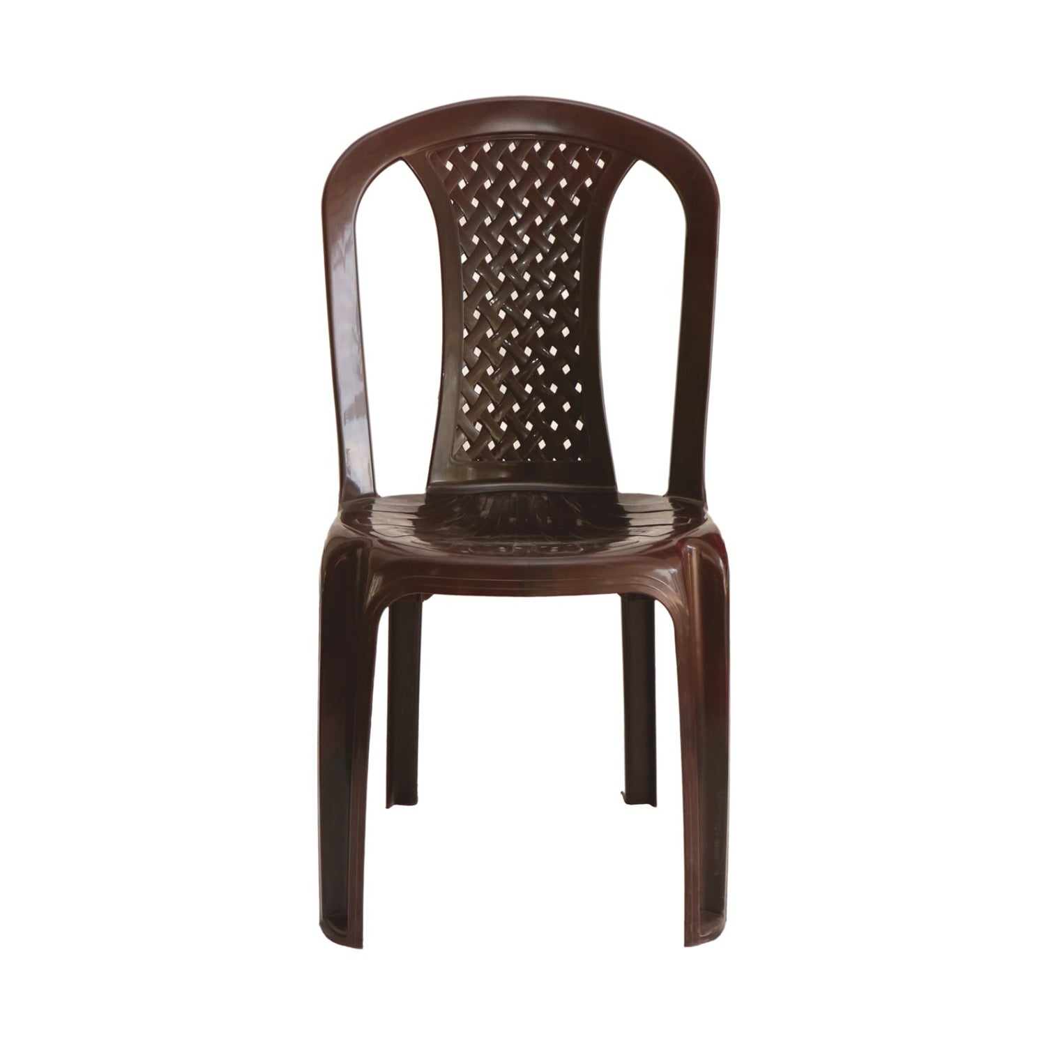 Settle Neo Armless Plastic Chair - Rosewood_2