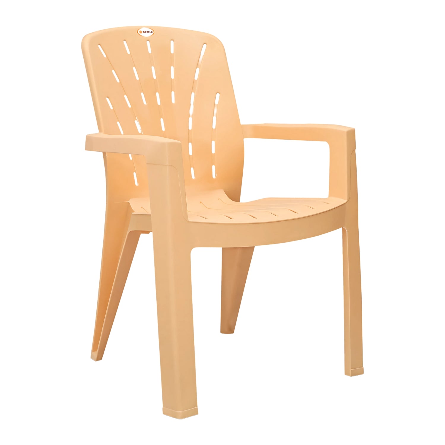 Settle Royale Arm Plastic Chair - Beige_1