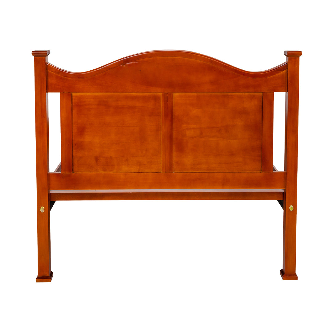 Settle Sofia Stylish Wooden Bed Queen Size - Teak Finish_4