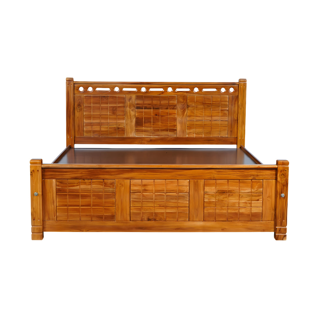 Settle York Wooden Bed King Size - Natural Finish_2