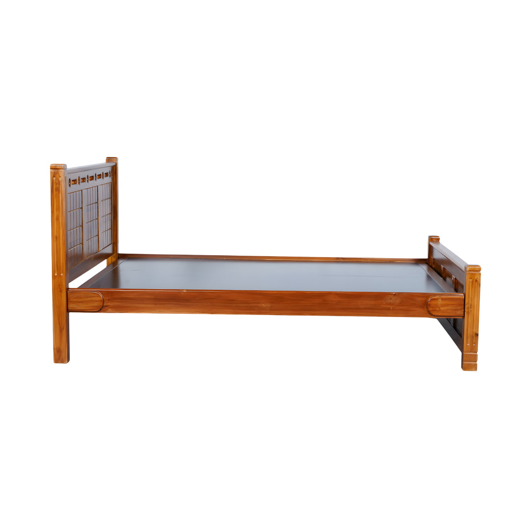 Settle York Wooden Bed King Size - Natural Finish_3