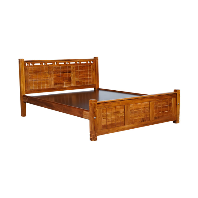 Settle York Wooden Bed Queen Size - Natural Finish_1