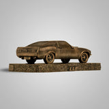 Replica of Mustang Car 11.5 In Sculpture - Antique Bronze