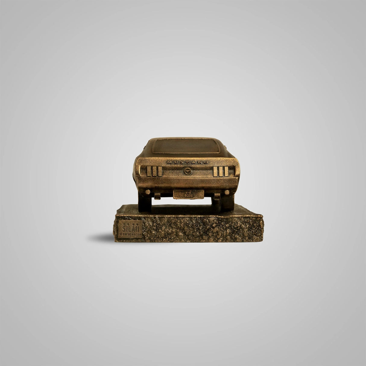 Replica of Mustang Car 11.5 In Sculpture - Antique Bronze