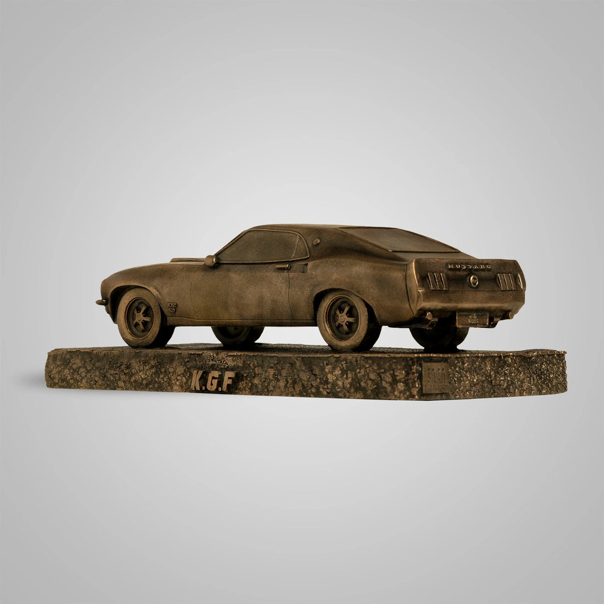 Replica of Mustang Car 11.5 In Sculpture - Antique Bronze