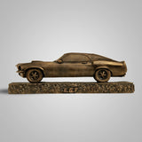 Replica of Mustang Car 11.5 In Sculpture - Antique Bronze