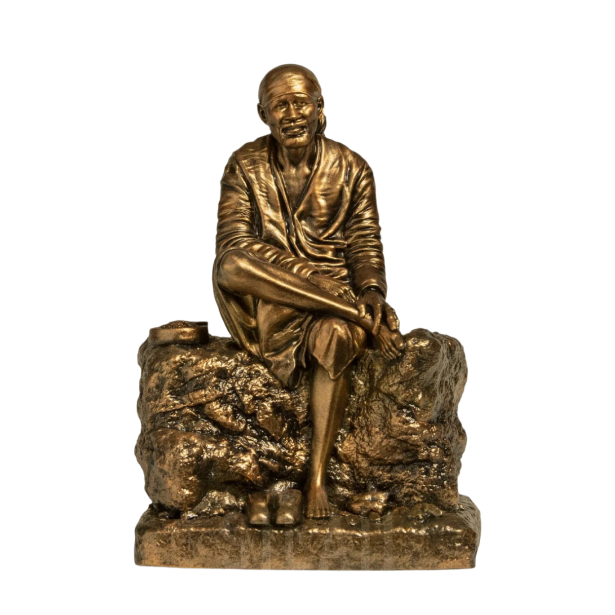 Shirdi Sai Baba Idol 6 In Sculpture - Antique Bronze