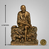 Shirdi Sai Baba Idol 6 In Sculpture - Antique Bronze