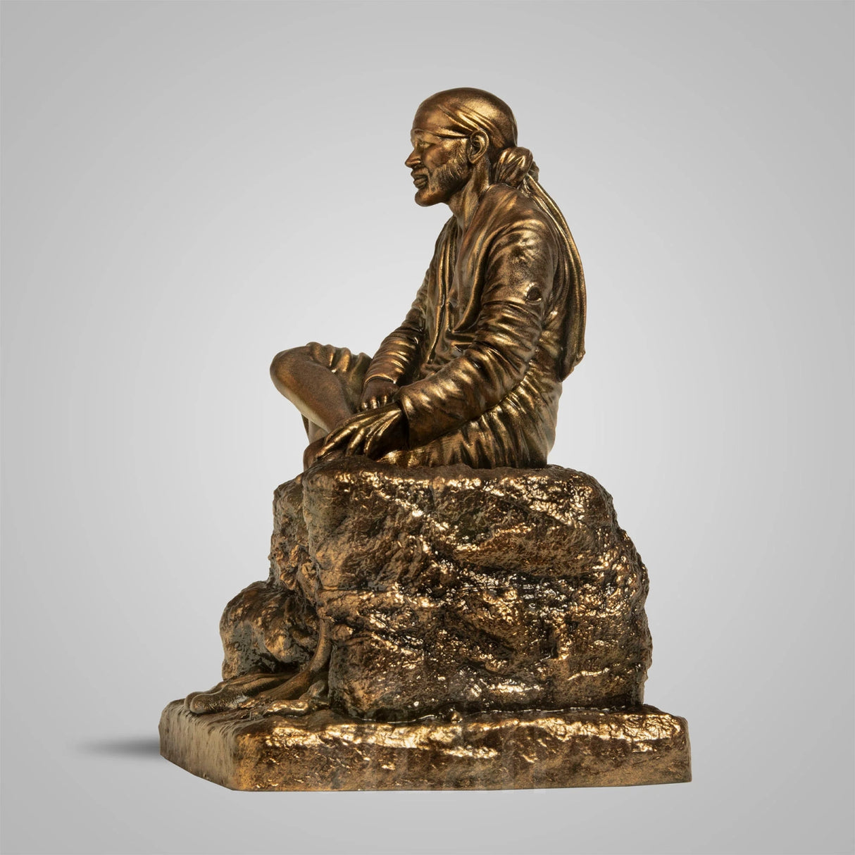 Shirdi Sai Baba Idol 6 In Sculpture - Antique Bronze