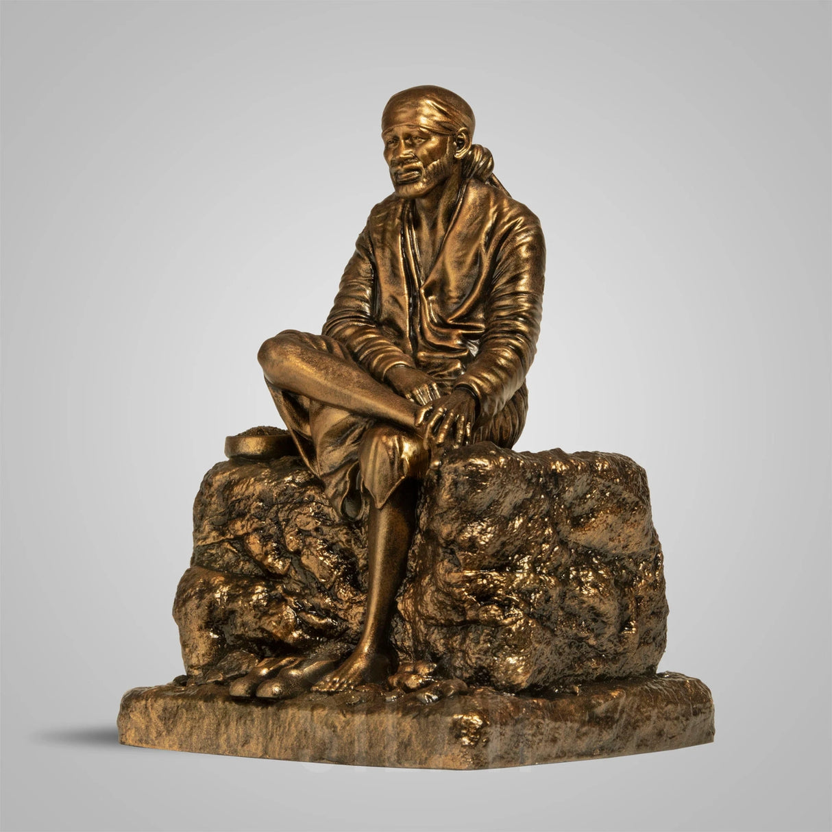 Shirdi Sai Baba Idol 6 In Sculpture - Antique Bronze