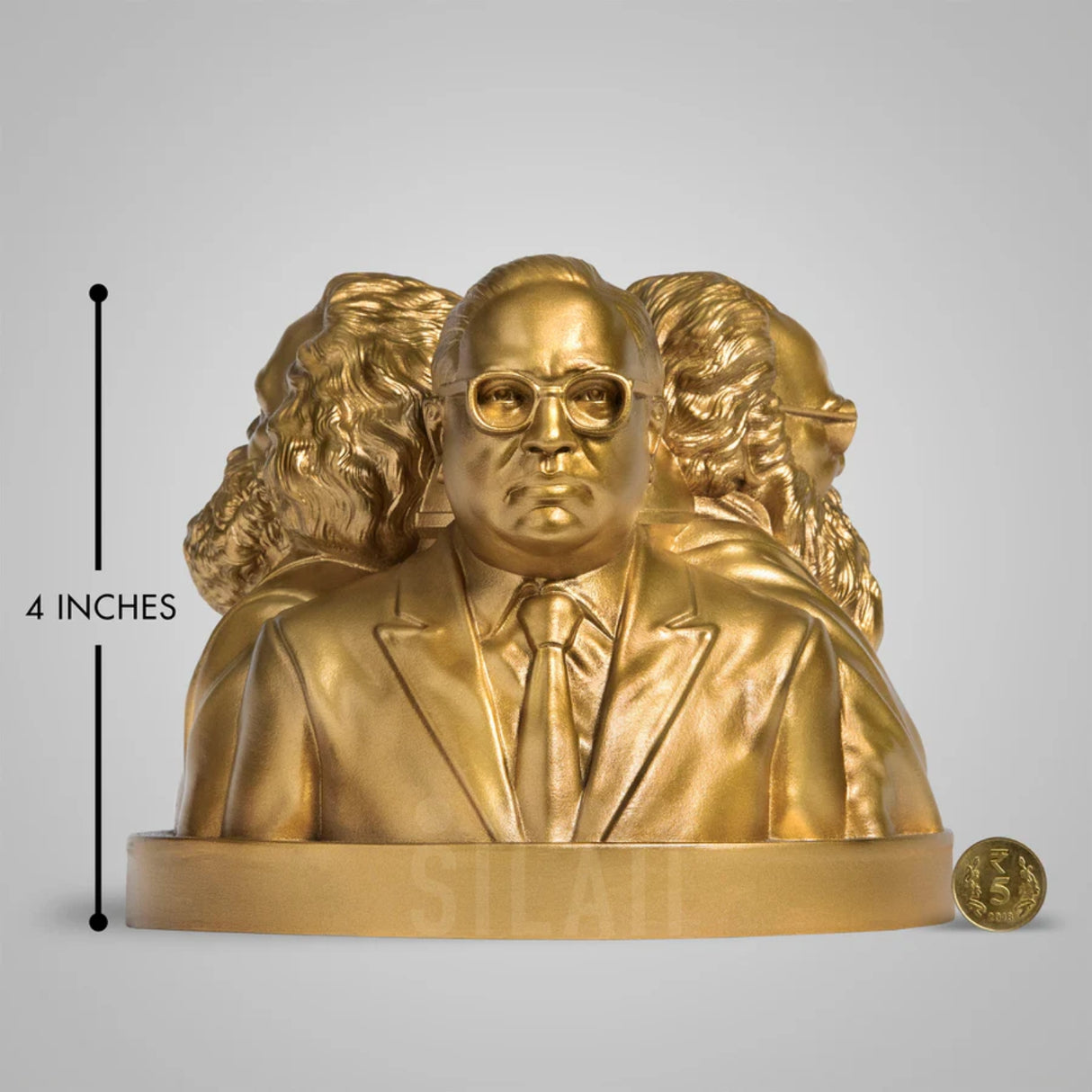 The Radical Revolutionaries 3 Face 4 In Sculpture - Gold