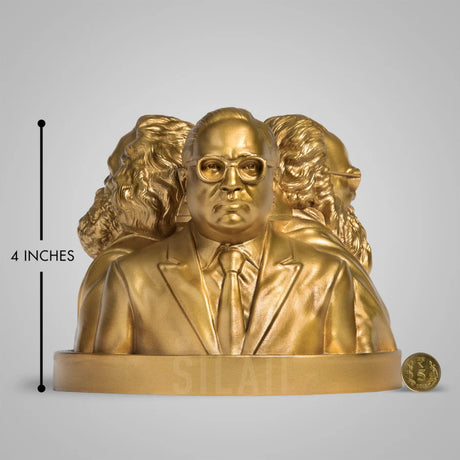 The Radical Revolutionaries 3 Face 4 In Sculpture - Gold