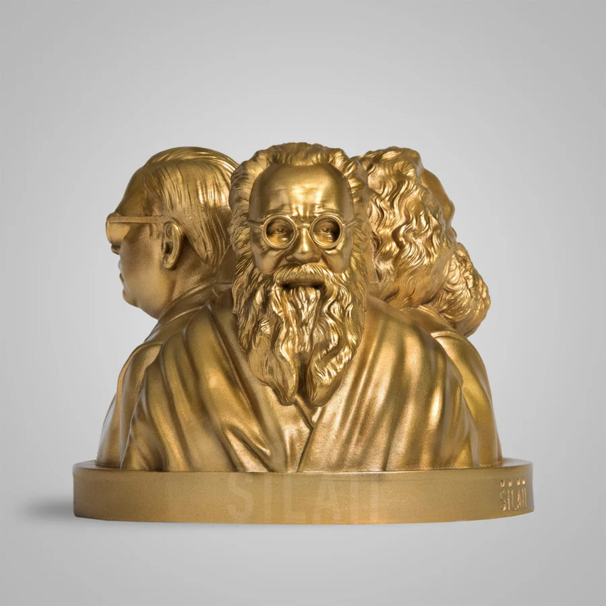 The Radical Revolutionaries 3 Face 4 In Sculpture - Gold