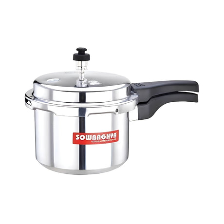 Sowbaghya Aluminium Pressure Cooker 3 L_Front View