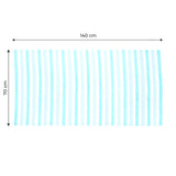 Doctor Towels Stripe Waffle Weave Cotton Bath Towel 70 x 140 cm - Blue