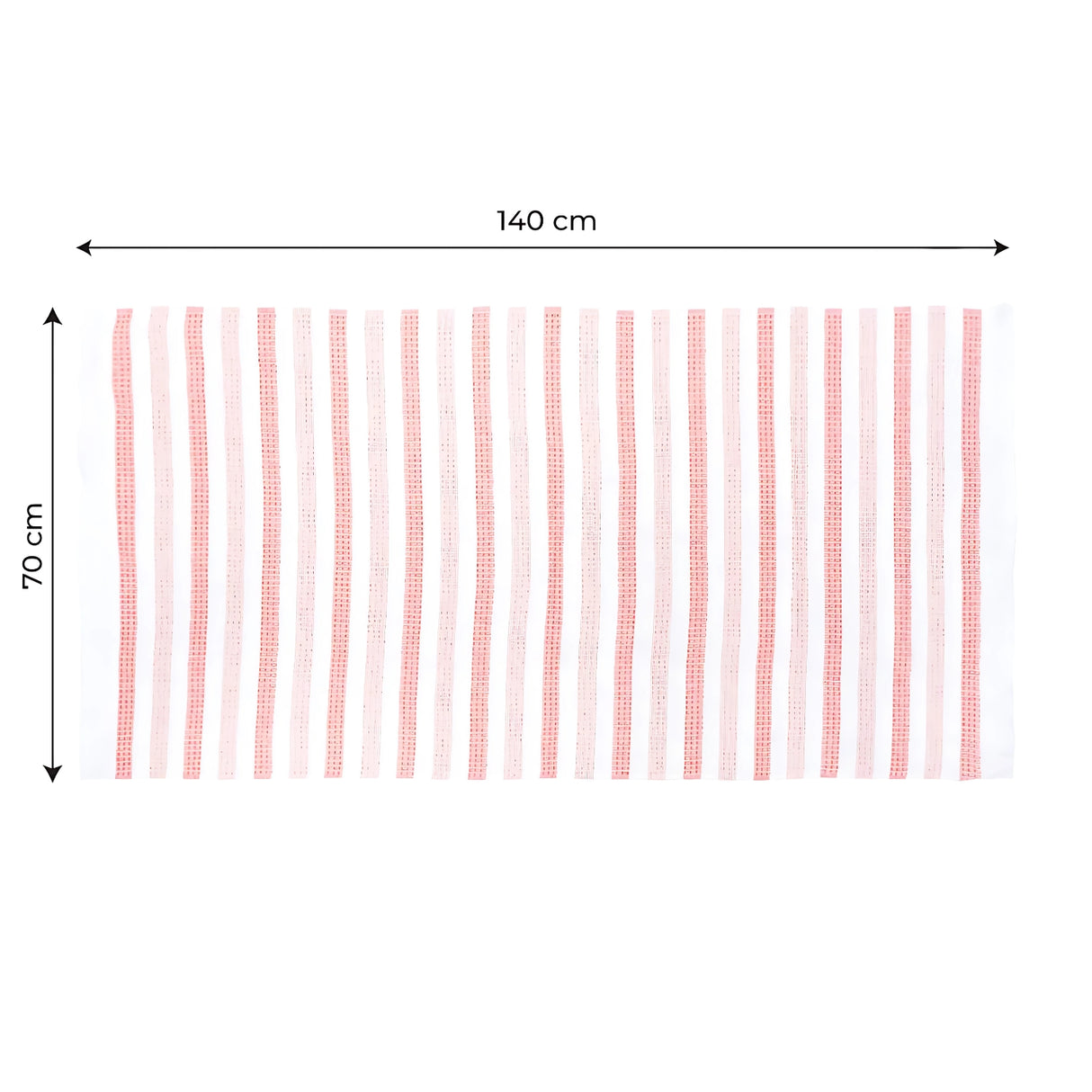 Doctor Towles Stripe Waffle Weave Bath Towel 70 x 140 cm - Orange