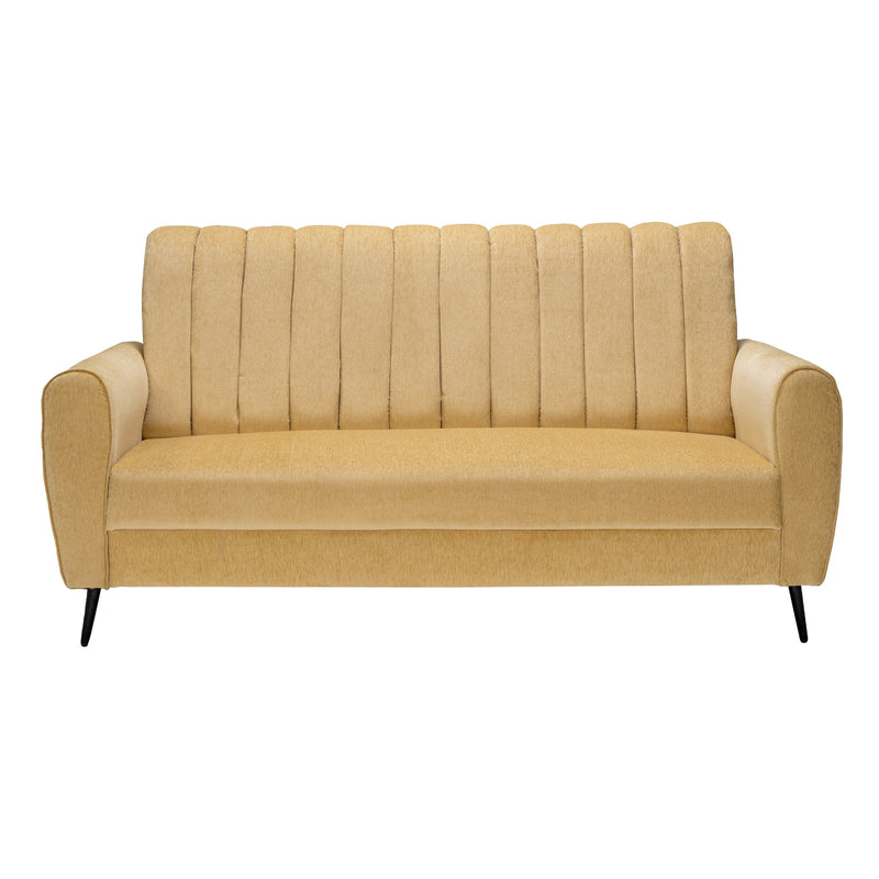 Suez Pro Luxe Striped Fabric Sofa 3 Seater - Beige
