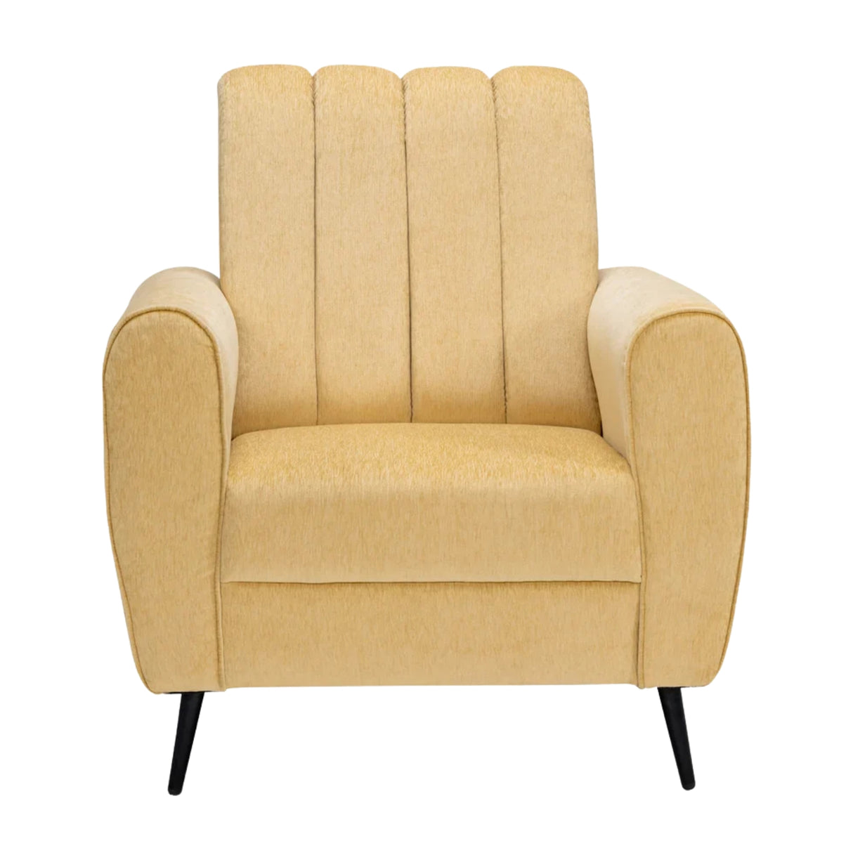 Suez Pro Luxe Striped Fabric Sofa 1 Seater - Beige