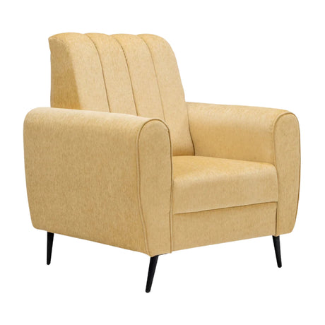 Suez Pro Luxe Striped Fabric Sofa 1 Seater - Beige
