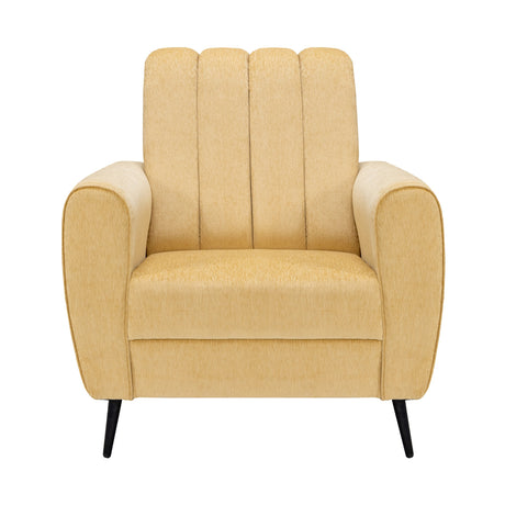 Suez Luxe Striped Fabric Sofa 1-Seater - Beige_2