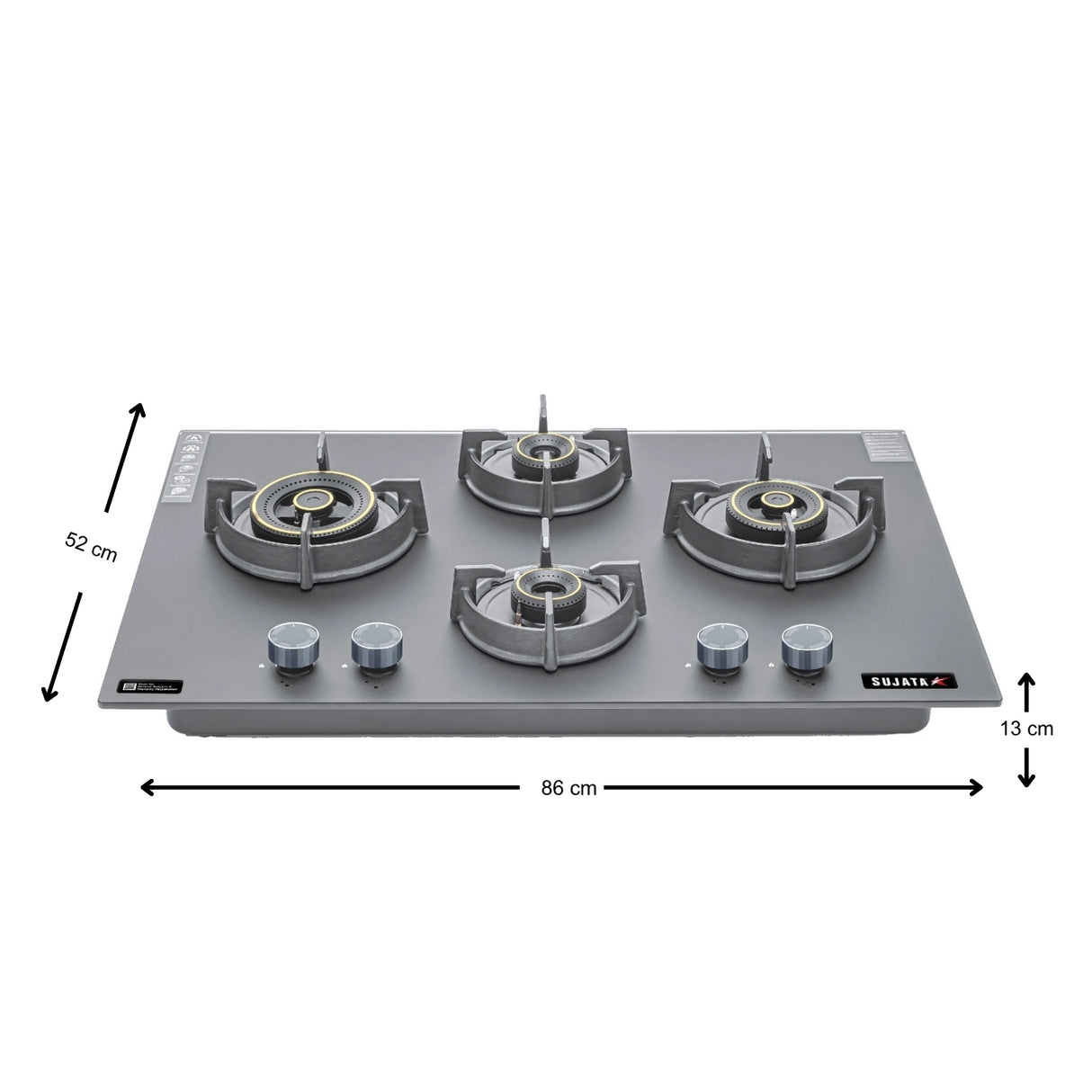 Sujata Palladium FB 4B 90CR FFD Built-in Hob – Black