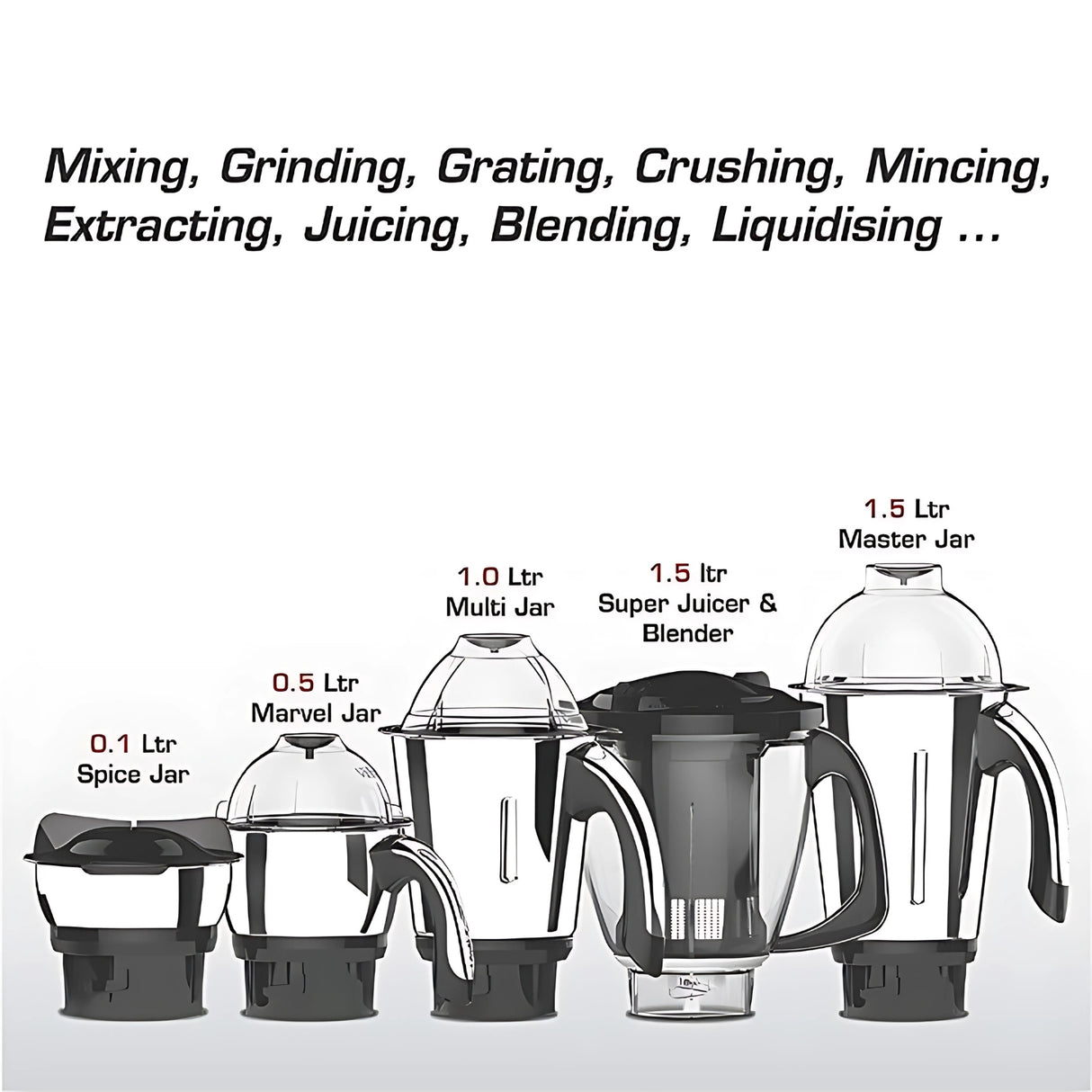 Vidiem V Star Premium 750W Mixer Grinder – Black