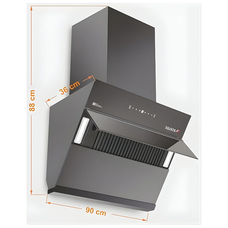 Sujata Diamond 90 cm Filterless Auto-Clean BLDC Motor Kitchen Chimney – Black_2