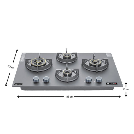 Sujata Palladium FB 4B 90CR FFD Built-in Hob – Black_3