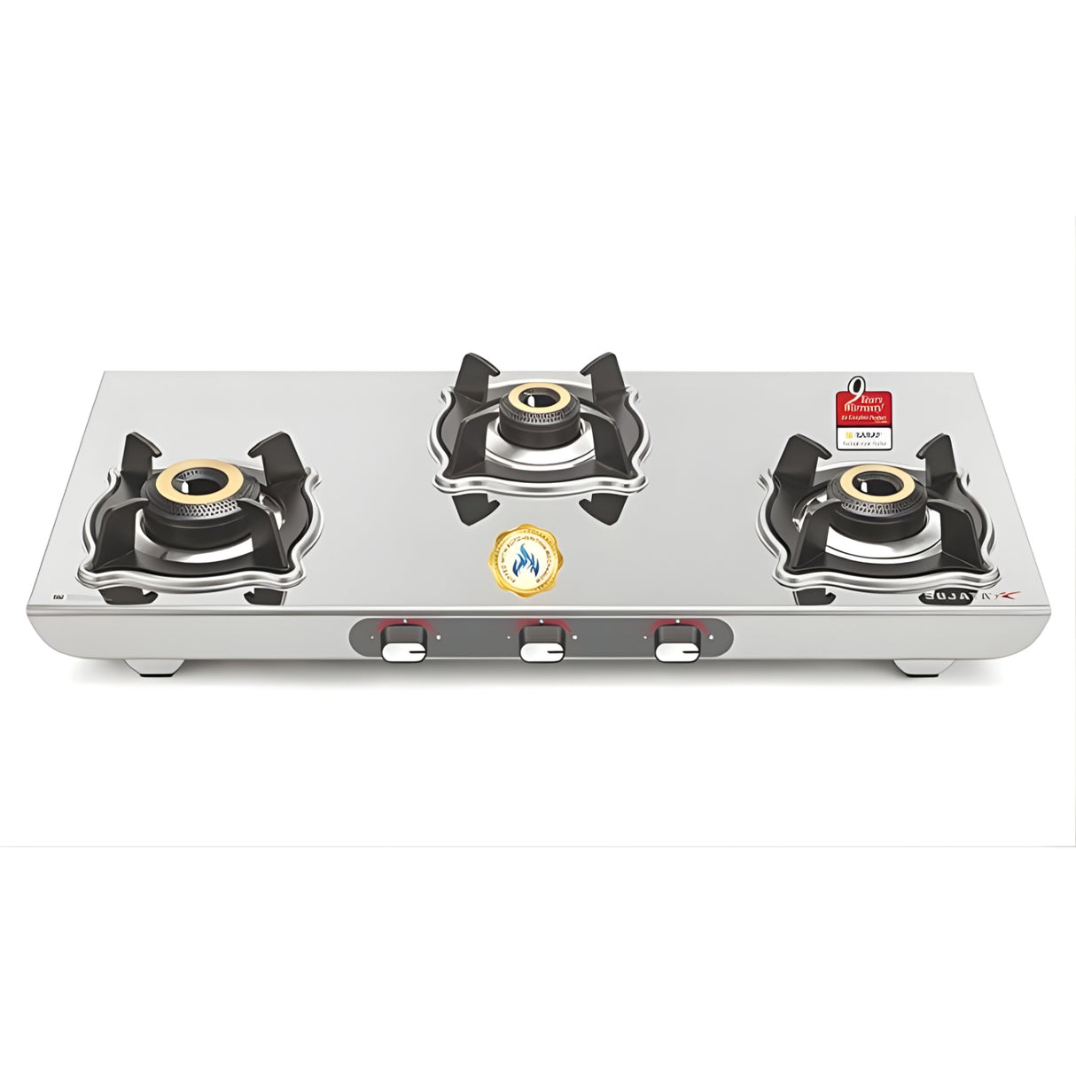 Sujata Sterno 3-Burner Cooktop Stainless steel Gas Stove – Silver_1