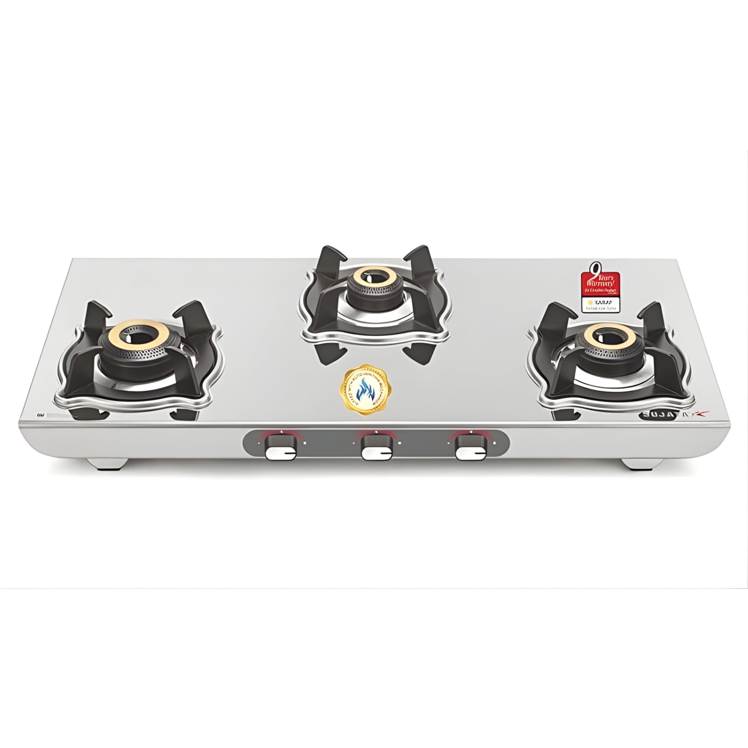 Sujata Sterno 3-Burner Cooktop Stainless steel Gas Stove – Silver_1