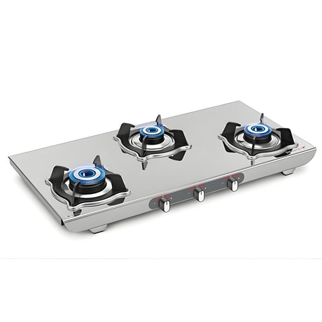Sujata Sterno 3-Burner Cooktop Stainless steel Gas Stove – Silver_2