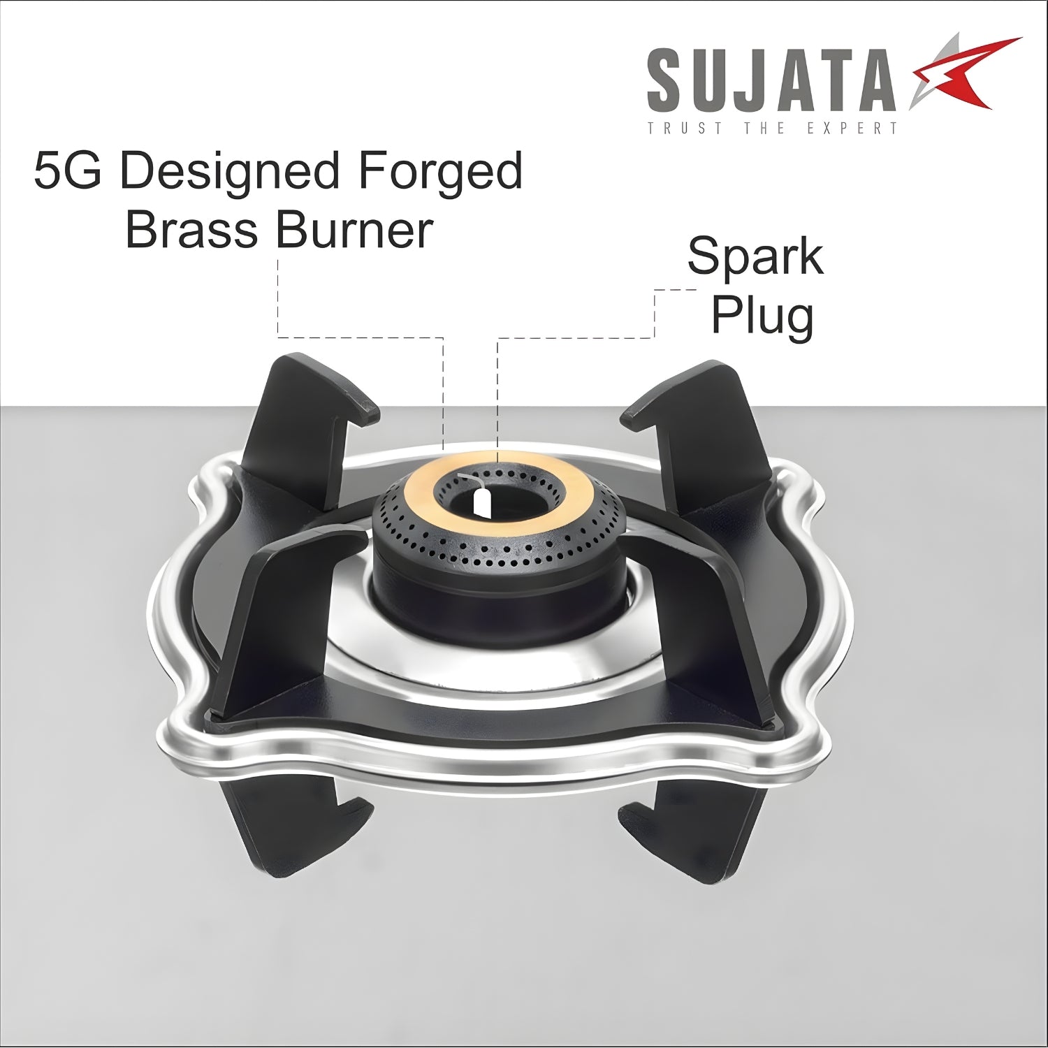 Sujata Sterno 3-Burner Cooktop Stainless steel Gas Stove – Silver_6