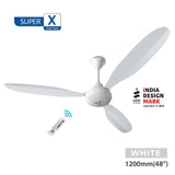 Super Fan X1 Ceiling Fan 48 in - White